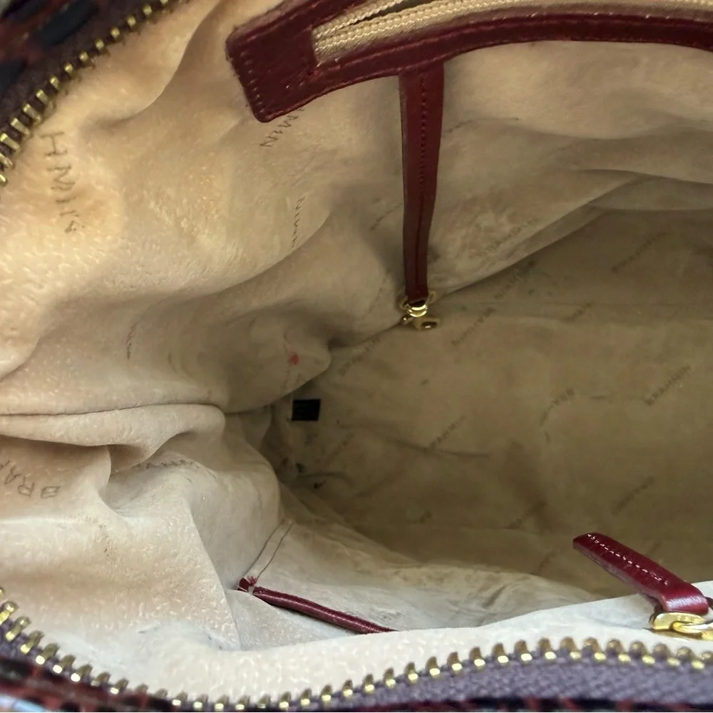 Brahmin Asher Tote Malbec Medium Embossed Croc Trim - Picture 15 of 16